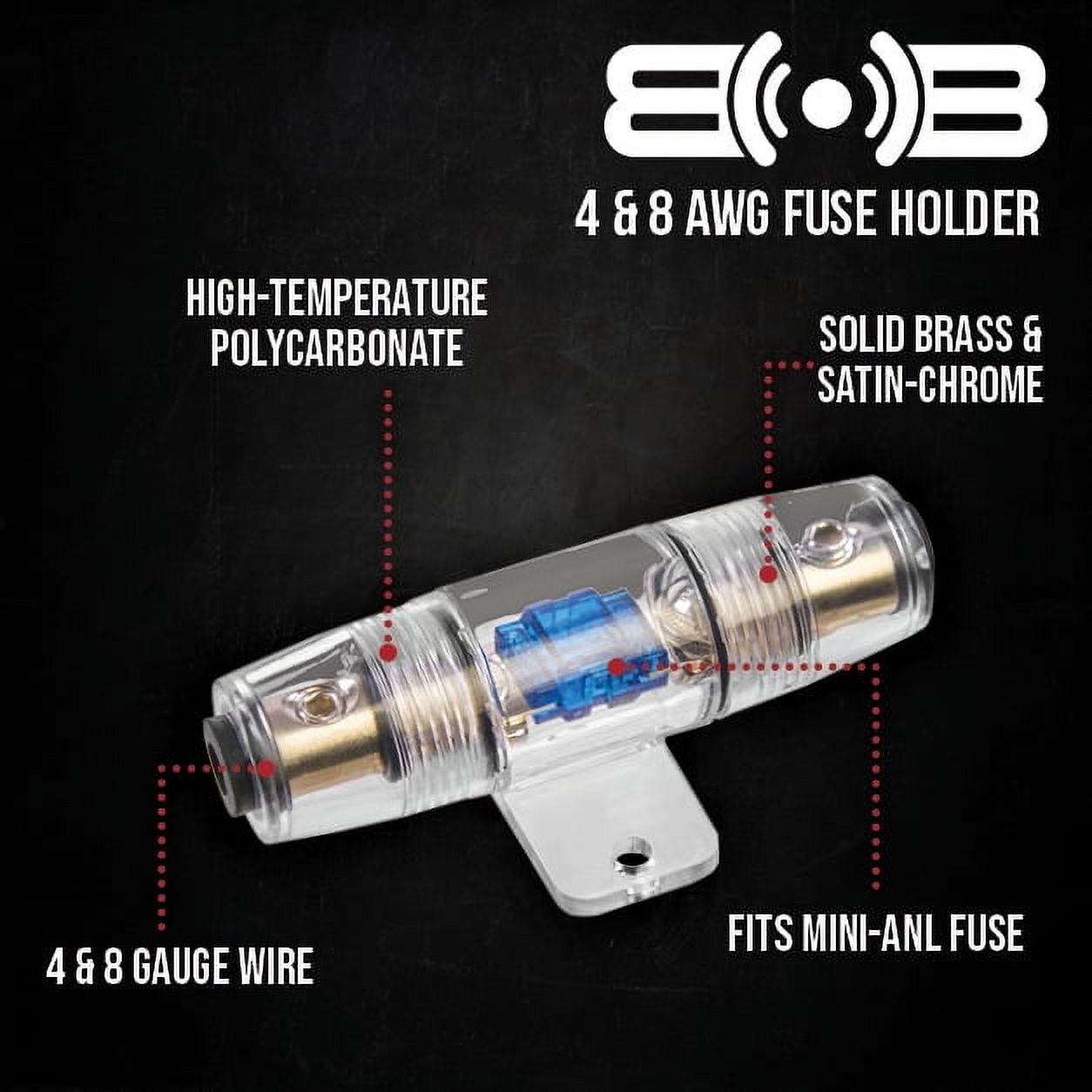Belva BXA5002 Amplifier + Belva BAK82 8 Gauge Amp Kit 250W Class AB 2-Channel Amplifier Package