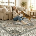 thumbnail image 5 of UERMEI 8'x10' Area Rugs for Living Room, Vintage Traditional Washable Rug for Bedroom Dining Room Home Office, Non-slip Floral Large Area Rug Decor Carpet, Brown Beige Rug, 5 of 14