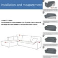 thumbnail image 5 of Dowbom 2 Pieces Sectional Couch Cover,Stretch L Shape Sofa Slipcover Universal Anti-Slip Waterproof Sofa Cover with 2 Pillowcase Furniture Protector for Kids Pets-2+3 Seater-N, 5 of 6