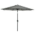 thumbnail image 2 of (2 pack) Mainstays 9 ft Black and White Cabana Stripe Round Market Patio Umbrella, Easy Crank, 2 of 7