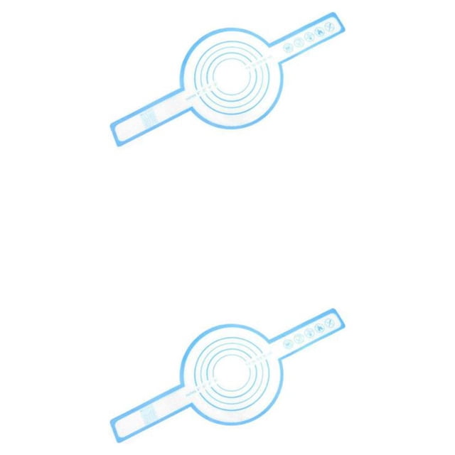Toystoory Tapete de silicona para hornear Forro de mango largo Almohadilla para amasar pan Suministros para hornear Herramienta Restaurantes Azul 2piezas