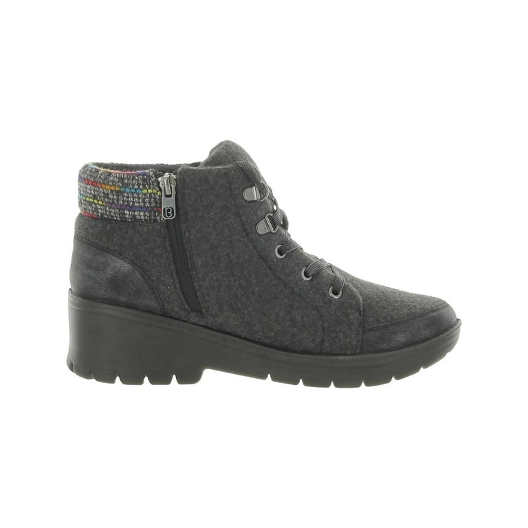 Bzees Womens Brooklyn Side Zip Lace up Booties Walmart