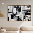 thumbnail image 3 of Melosa Canvas Modern Black White Abstract Wall Art by Art Remedy, Gold Frame, 54" x 36", 3 of 7