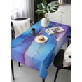 thumbnail image 6 of Abstract Ombre Blue Purple Marble Table Cloth 54x108 Inch Rectangle, Modern Art Waterproof Tablecloth Washable Table Cover for Party Picnic Dinner Decor, 6 of 9