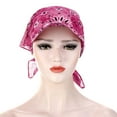 thumbnail image 4 of Uqiangy Headwraps for Black Women Turbans for Women with Cancer Hair Turbans for Women Head Scarves Cotton Turbans for Women Head Scarves for Women with Cancer Hot Pink, 4 of 4