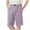 Purple, variant on Jalioing Kids Casual Shorts Knee Length Loose Shorts with Pocket Solid Color Elastic Waist School Uniform Shorts