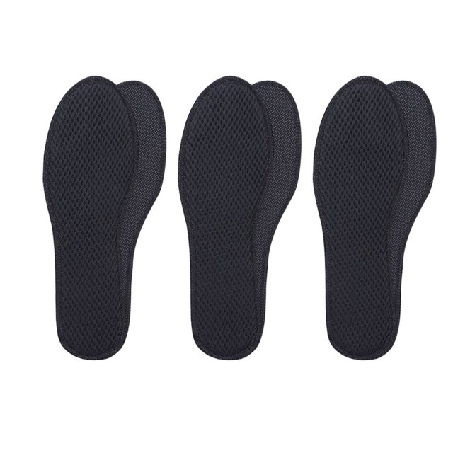 Tres pares de plantillas de malla negra, talla 38 Plantillas desodorantes de carbón de bambú para hombres y mujeres Plantillas desodorantes suaves y transpirables que absorben el sudor para mayor comodidad oso de fresa Electrónica