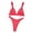 Red, variant on Bikini Sets for Women High Waist Thong Bottom Padded Push Up Bikini Top Split Two Piece Swimsuits Casual Bikini Suit Summer Beachwear Bathing Suit