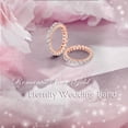 thumbnail image 4 of Women’s Eternity Ring 2.42ctw Cubic Zirconia Anniversary Wedding Band in Genuine Rose Gold Plating, Stackable, 3mm , Size 5-10, 4 of 7