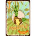 thumbnail image 1 of Pineapple Fruit Farm Fresh Metal Tin Sign Vintage Iron Painting Wall Art Plaque Retro Tin Sign Poster Gift for Home Bedroom Kitchen Bathroom Farmhouse Decor 12x8 Inch, 1 of 5