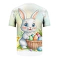 thumbnail image 4 of Floleo Mens Casual Easter Bunny T-Shirt Funny 3D Pattern Printed Graphic Tees for Men Summer Short Sleeve Round Neck Basic T Shirts, 4 of 5