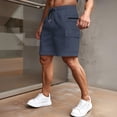 thumbnail image 2 of BRANROY Men's Cargo Shorts Elastic Waist Hiking Work Outdoor Golf Jogger Running Zipper Pockets Lightweight Quick-Dry,Gray 2XL, 2 of 5