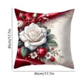 thumbnail image 3 of Yhmxh White Roses Throw Pillow Covers 18x18 Inch Floral Cushion Cases for Bedroom or Living Room, Romantic Rose Decorative Pillowcases Sofa Cushion Covers for Elegant Home Decor, 3 of 6