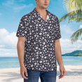 thumbnail image 2 of Lsque Daisies Flowers pattern Hawaiian Shirt for Men, Unisex Summer Beach Casual Short Sleeve Button Down Shirts-Large, 2 of 9