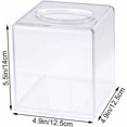 thumbnail image 3 of Caja de cubierta de pañuelos, soporte acrílico cuadrado transparente para papel de seda, dispensador de pañuelos para el hogar, sala de estar, dormitorio, baño, restaurantes, 3 of 5