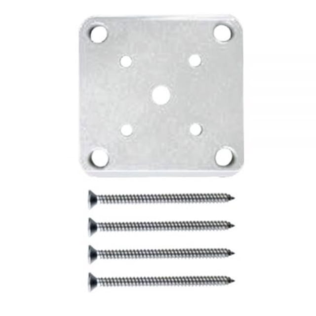 Stratco SC-10665 Quick Screen Slat Fencing Aluminum Base Plate Kit w/4 Screws, White