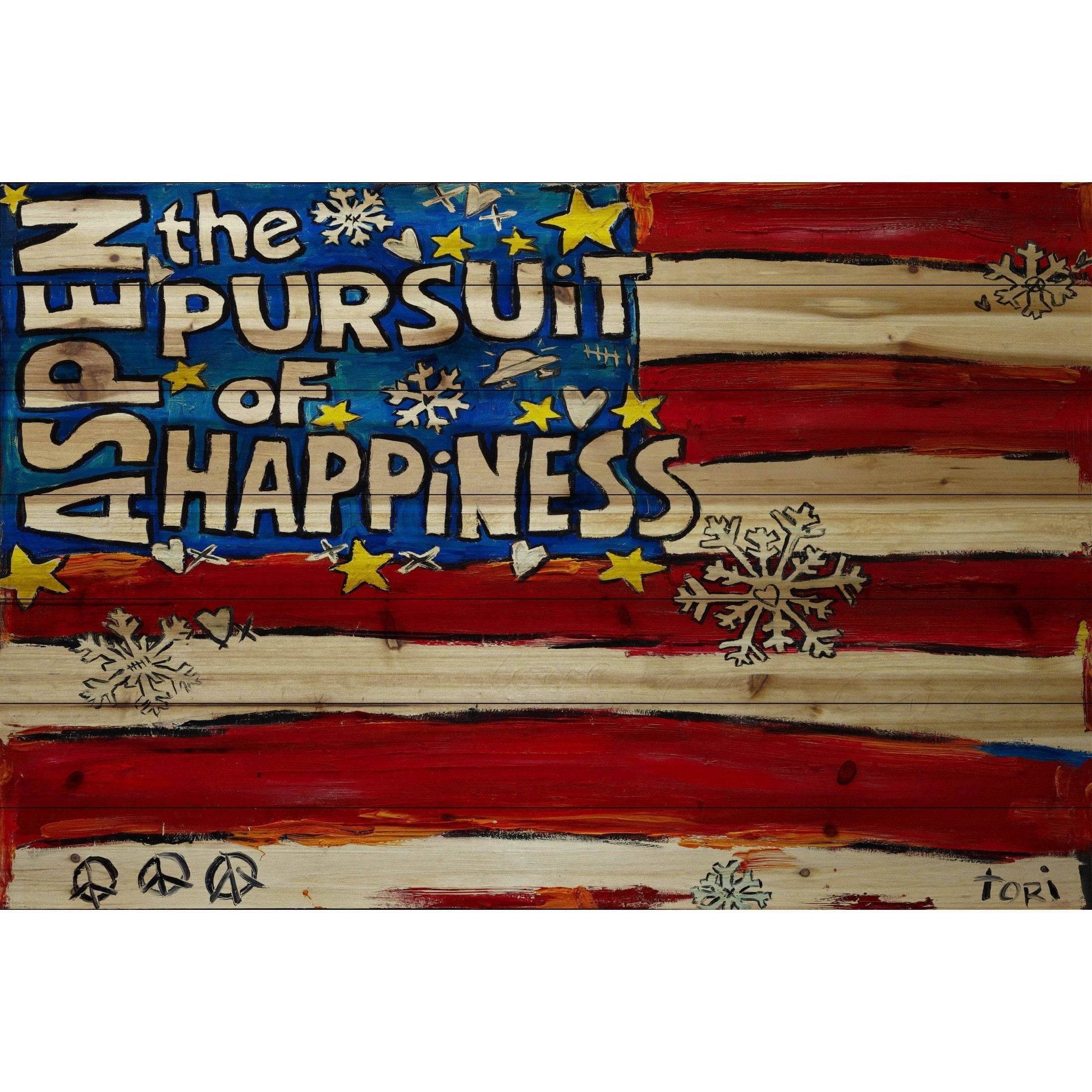 Marmont Hill "Aspen Pursuit of Happiness" by Tori Campisi Painting Print on Natural Pine Wood