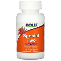 NOW Foods Vegetarian Special Two Multivitamin with Green Superfoods Caps, 120 Ct