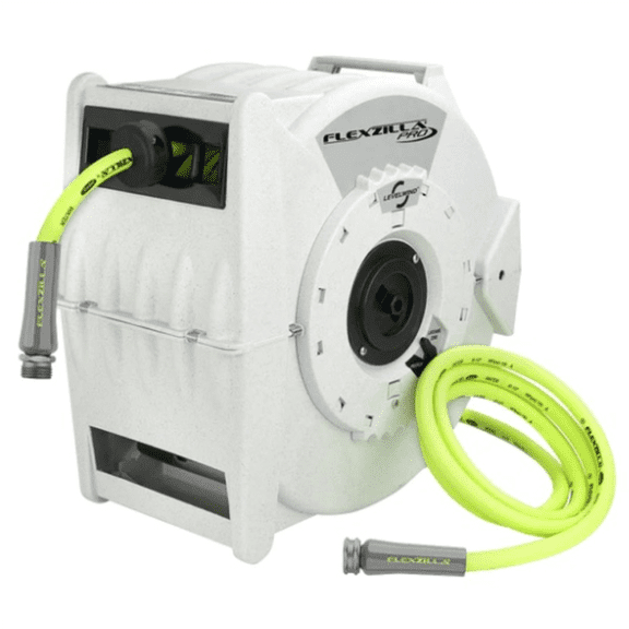 Flexzilla® Pro Retractable Water Hose Reel, 1/2" x 70', Flexible Hybrid Polymer, ZillaGreen™