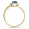 thumbnail image 2 of SZUL Women's Sapphire Gemstone and Diamond Wave Ring 14k Yellow Gold, 2 of 3