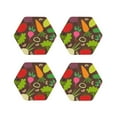 thumbnail image 2 of Disketp Cartoon Vegetables Funny Coasters,4 Pcs Leather Coasters With Holder, Perfect Housewarming Hostess Gifts,Protect Furniture From Water Marks Scratch And Damage, 2 of 9