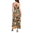 thumbnail image 2 of Nicole Miller womens  Printed Palma Satin Maxi Dress, XL, Pink, 2 of 3