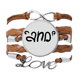 thumbnail image 1 of Pulsera de cuero Unbranded Elegante y gracioso trenzado Negro, 1 of 3