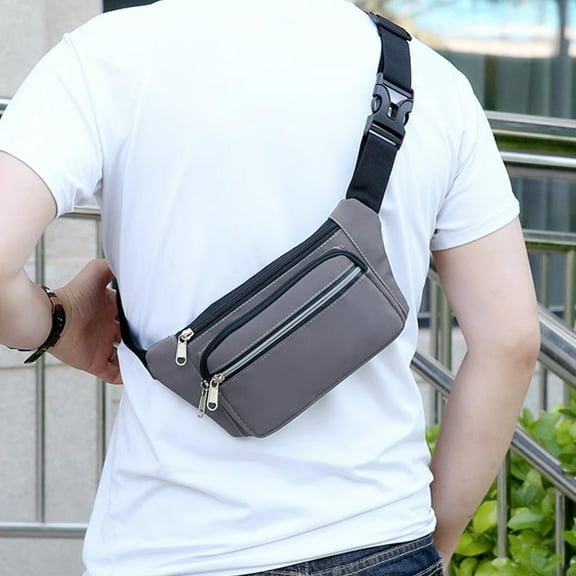 Work Waist Pack, Male Nylon Cloth Business Wallet, Wear Outdoor Sports Mobile Phone Belt Bag, Stylish Korean Style, Spacious Capacity, Lightweight, Versatile Use, Durable Construction