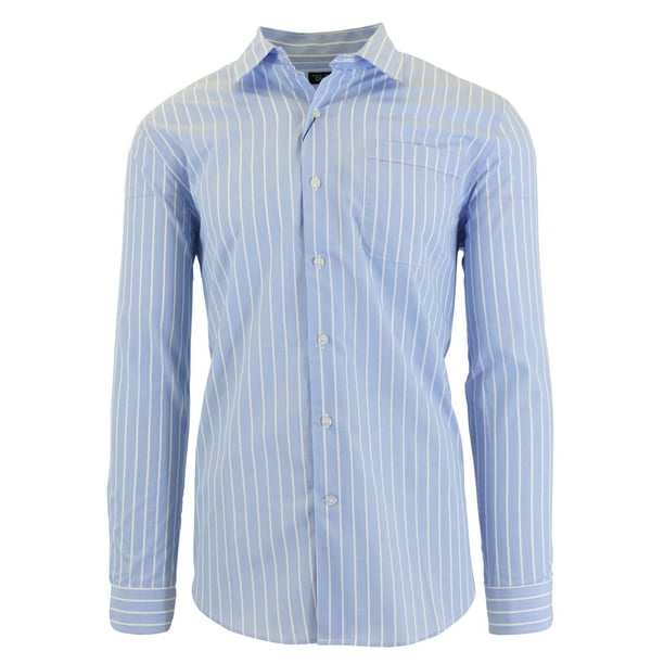 GBH Men's Long Sleeve Printed Dress Shirt With Chest Pocket Walmart