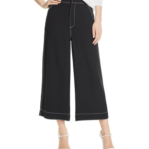 Joie Womens Tabea Casual Wide Leg Pants, Black, 10
