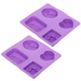 thumbnail image 3 of 2 moldes de silicona para jabón de 4 rejillas, hechos a mano, para hornear cupcakes, resistentes al calor., 3 of 14