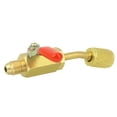 thumbnail image 3 of Válvula de bola de cierre manual de latón con arco de 1/4 pulg. para equipos de refrigeración R12/R134A/R410A (roja), 3 of 7