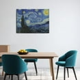 thumbnail image 5 of Vincent Van Gogh's Canvas Wall Art - Starry Night Classic Artwork Picture Print with Framed Famous Oil Painting Hang for Home Office Bedroom Living Room Wall Decor-16" X12", 5 of 7