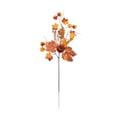 thumbnail image 3 of Artificial Fall Floral Pick, Sunflower Stem with Mini White Pumpkin Maple Leaves Berries, Flexible Wired Autumn Sprig for Vase Table Thanksgiving Halloween Christmas Home Decor, 3 of 5