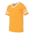 thumbnail image 4 of Augusta Sportswear Boys' Standard Youth Sleeve Stripe Jersey, Gold/White, Large, 4 of 6