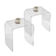thumbnail image 1 of Mesa auxiliar de acrílico VEVOR, 2 piezas de mesas auxiliares de Lucite en forma de C, mesa auxiliar de acrílico transparente para bebidas, alimentos y refrigerios que se usa en la sala de estar, 1 of 9