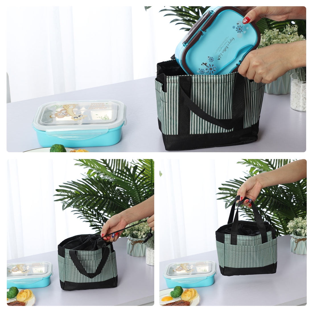 Insulated Lunch Bag Warmer Cooler Picnic Fruit Food Box Tote Carry Bag