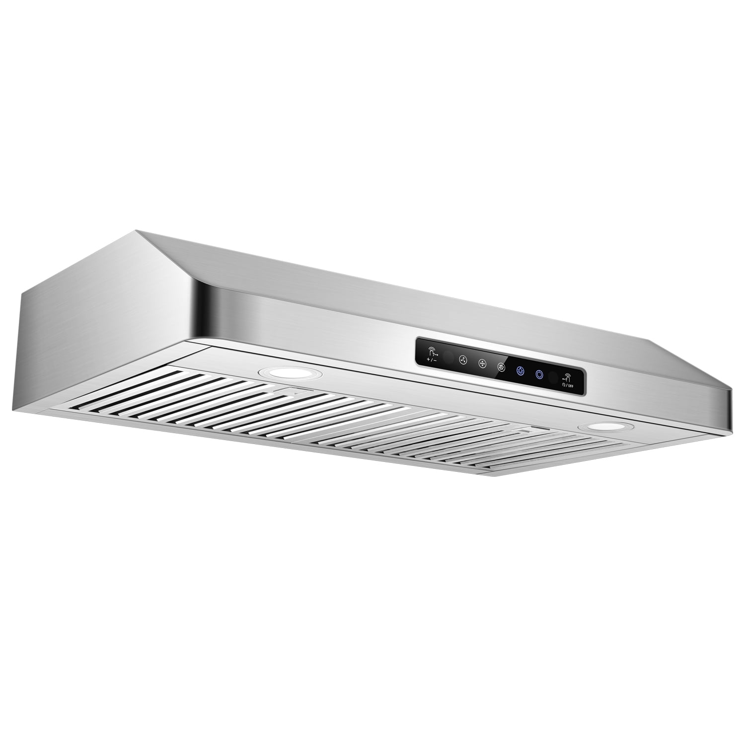 AAOBOSI 30" Under Cabinet Range Hood, Upgraded Motor, 3-Speed Stainless Steel Kitchen Vent Hood with Gesture & Touch Control, LED Lights