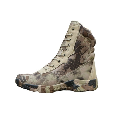 

Tenmix Mens Combat Boots Desert Hiking Shoes Tactical Military Boot Lace Up Outdoor Shoe Jungle Lightweight Breathable Desert Camouflage 7.5