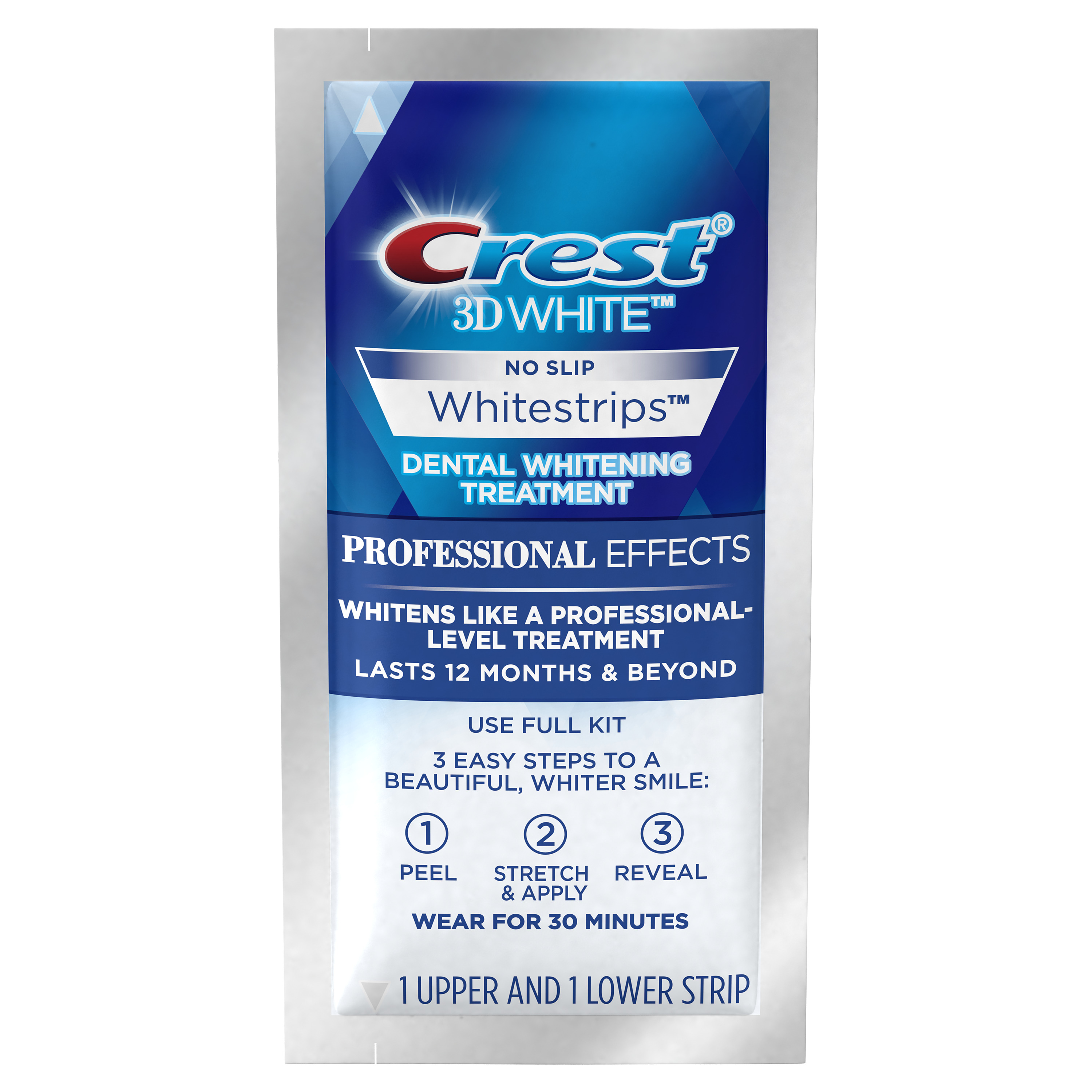 Crest 3D White Professional Effects Whitening Teeth Strips Kit, 40 Treatments (2 Pack) - image 3 of 7