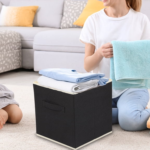 Clearance! Boovnll Storage Basket, Foldable Large Capacity Multipurpose Thickened Baskets with Handles for Bedroom, Living Room, Bathroom Shelves, Clothes, Blankets, Socks Storage, Toys, Basket