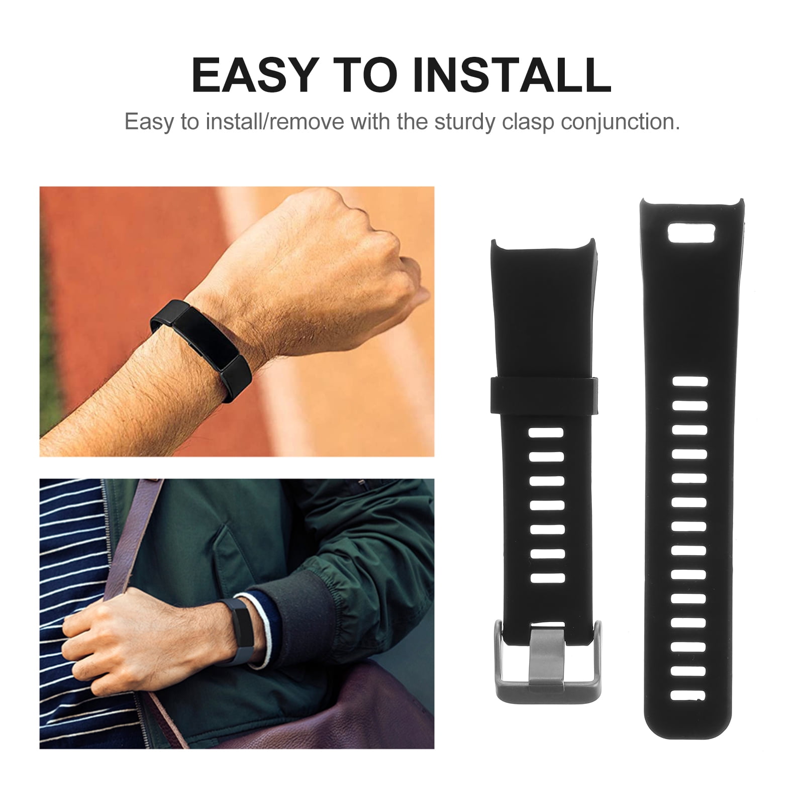 EeaseMX Correa de silicona de repuesto para reloj Garmin Vivosmart