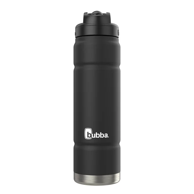 bubba Trailblazer Stainless Steel Water Bottle with Straw Lid, 24 oz (709 mL), Vacuum-Insulated, Licorice