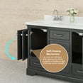 thumbnail image 5 of Eclife 48-Inch Fully Assembled Double Sink Bathroom Vanity with Engineered Marble Top, 5 of 11