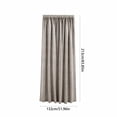 thumbnail image 4 of Rod Pocket Brown Plaid Semi Blackout Curtain,Soft Minimalist Light Filtering Drape,Ideal for Bedroom,Living Room Decor, 4 of 6
