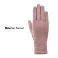 thumbnail image 3 of Yesbay 1 Pair Women Gloves Full Finger Flannel Winter Cycling Gloves for Outdoor, 3 of 7
