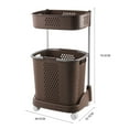 thumbnail image 2 of Laundry Basket Multilayer Removable Bathroom Trolley Storage Basket with Wheels, 2 of 4