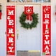 thumbnail image 4 of Billuyoard 2 piezas de pancartas colgantes de Feliz Navidad, carteles de bienvenida para el porche, vacaciones en casa, decoración de cumpleaños de Año Kits de decoración para fiestas Rojo Billuyoard HA010416-01B, 4 of 6