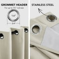 thumbnail image 2 of Deconovo Blackout Curtains Room Darkening Drapes with Coated Silver Back for Bedroom 42x72 inch Light Beige 2 Panels, 2 of 7
