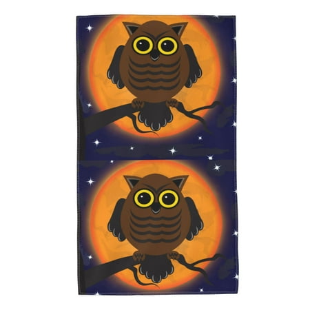 

Home Towels Owl On A Vector Image Tree Absorbent Hanging Hand Towel Small Bath Towel Decorative Kitchen Dish Guest Towel For Spa Gym Hote27.5x16in